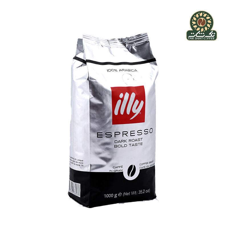 دانه قهوه ایلی اسپرسو دارک یک کیلویی - caffe Illy Espresso Dark 1000g