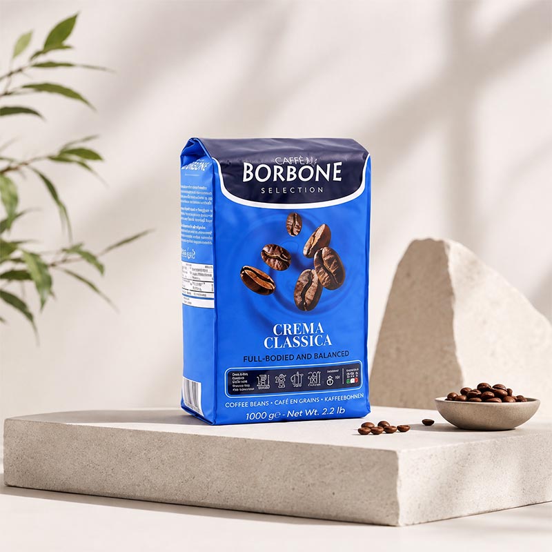 Alt پیشنهادی تصویر اصلی: قهوه بوربون کرما کلاسیک ۱۰۰۰ گرم Caffe Borbone Crema Classica