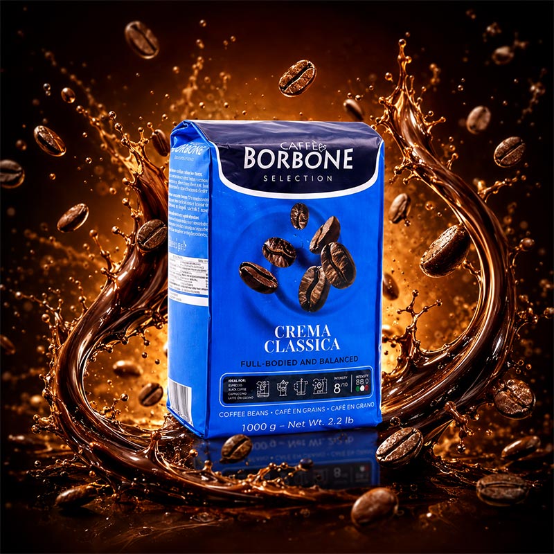 Alt پیشنهادی تصویر اصلی: قهوه بوربون کرما کلاسیک ۱۰۰۰ گرم Caffe Borbone Crema Classica