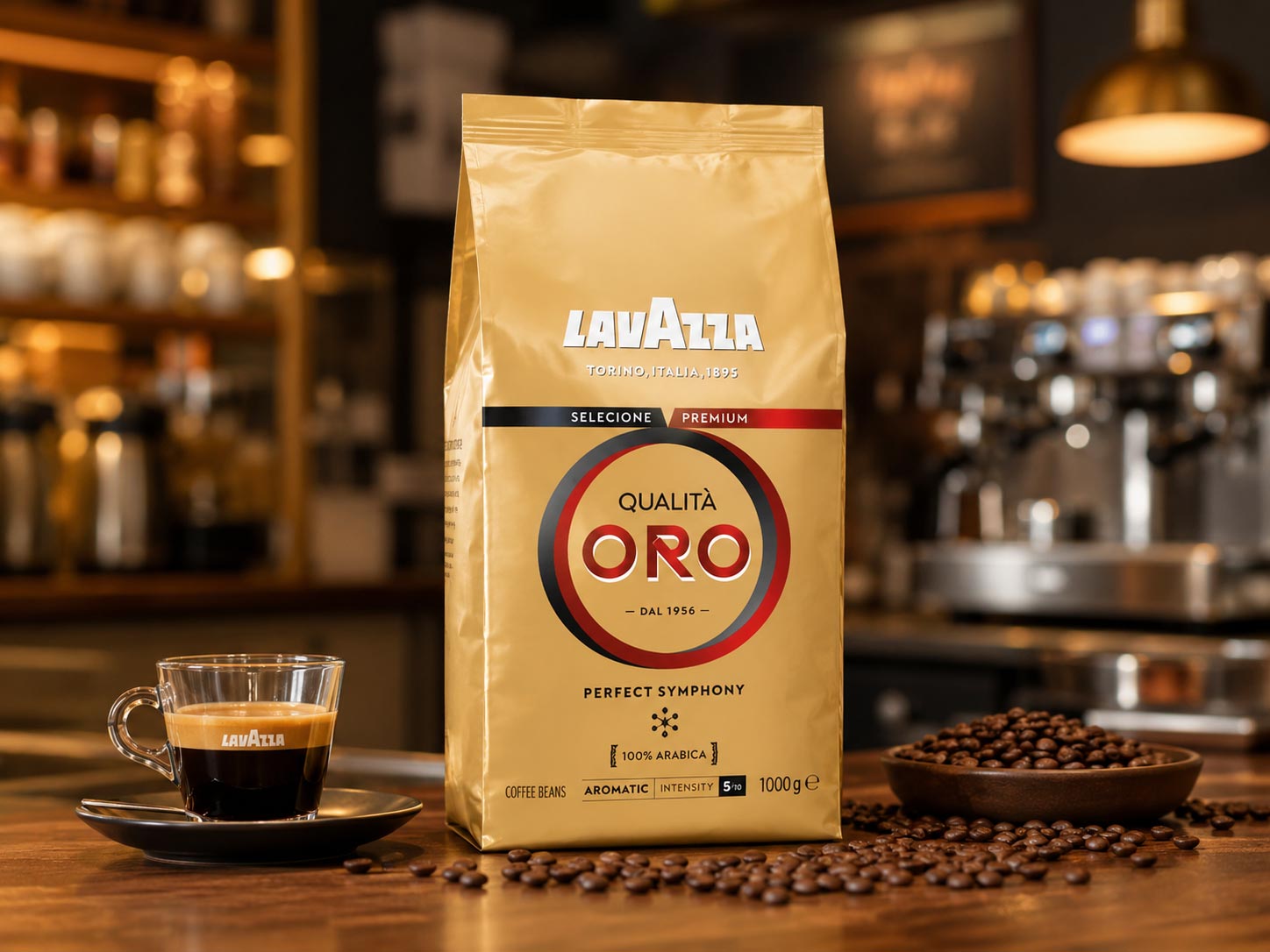 دانه قهوه عربیکا لاوازا Qualità Oro