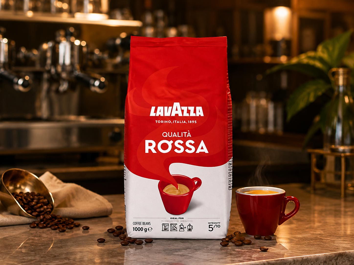 اسپرسو تهیه شده با قهوه Lavazza Qualità Rossa